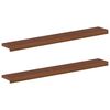 vidaXL Parapety 2 szt. Ciemny brąz 110 x 20 x 2 cm Dąb lite