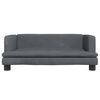 vidaXL Sofa dla dzieci, ciemnoszara, 80x45x30 cm, aksamit