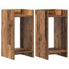 vidaXL Stojak na rośliny z p&oacute;łką 2 pcs Stare drewno 30 x 30 x 60 cm