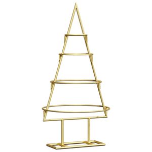 vidaXL Metalowa choinka świąteczna złoty 60 cm Stal Malowana Proszkowo