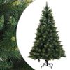 vidaXL Sztuczna choinka z zawiasami 120 cm PVC i Metal zielony