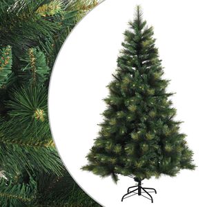 vidaXL Sztuczna choinka z zawiasami 120 cm PVC i Metal zielony
