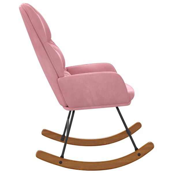 vidaXL Fotel bujany, r&oacute;żowy, tapicerowany aksamitem