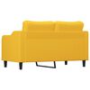 vidaXL Sofa 2-osobowa, jasnoż&oacute;łta, 140 cm, tapicerowana tkaniną