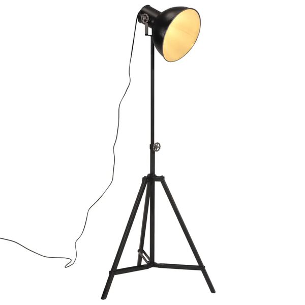 vidaXL Lampa stojąca, 25 W, czarna, 61x61x90/150 cm, E27