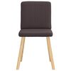 vidaXL Krzesła stołowe, 6 szt., ciemnobrązowe, obite tkaniną