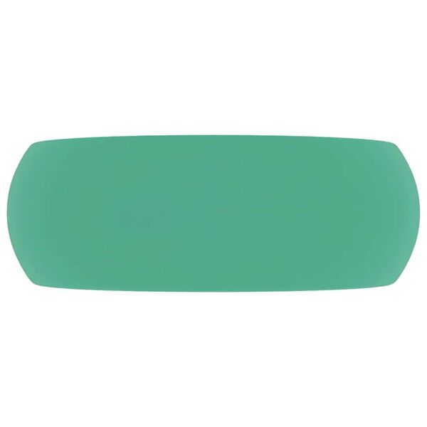 vidaXL Luksusowa, okrągła umywalka, matowa zieleń, 40x15 cm, ceramika