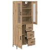 vidaXL Highboard 2 pcs Dąb rzemieślniczy Materiał drewnopochodny