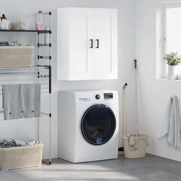 vidaXL Szafka wisząca, biała, 69,5x34x90 cm, materiał drewnopochodny