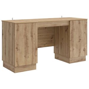 vidaXL Biurko Dąb artisan 142,5 x 50 x 75 cm Drewno inżynieryjne
