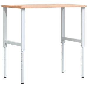 vidaXL Stolik roboczy, 100x60x(71,5-98) cm, prostokątny, drewno bukowe
