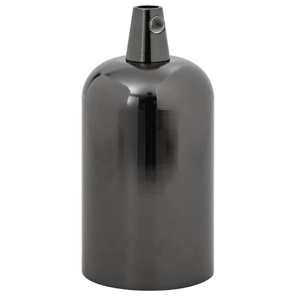 vidaXL Oprawki do lamp 2 szt. Błyszczące czarne E27