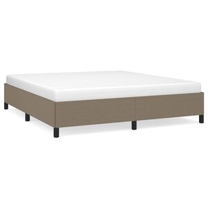 vidaXL Rama ł&oacute;żka bez materaca, taupe, 160x200 cm, obita tkaniną