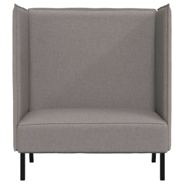 vidaXL Sofa z wysokim oparciem 101cm Ciemnoszary tkanina