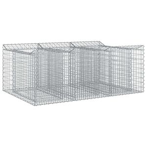 vidaXL Podniesione ł&oacute;żko gabionowe 150 x 100 x 60 cm Stal ocynkowana