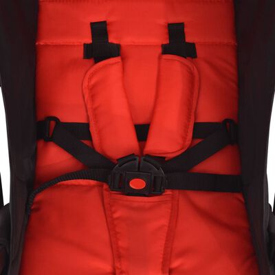 vidaXL Czerwony, kompaktowy wózek spacerowy, 89x47,5x104 cm