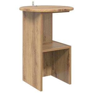 vidaXL Stolik boczny Dąb artisan &Oslash; 39,5 x 55 cm Drewno inżynieryjne