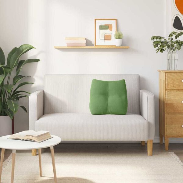 vidaXL Poduszka na plecy Jasnozielony 45 x 24 x 50 cm Aksamit