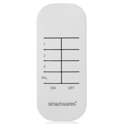 Smartwares Zestaw gniazd do pomieszczeń z pilotem, 8x5,5x5,5 cm, biały
