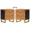 vidaXL Szafki nocne, 2 szt., brązowo-czarne, lite drewno mango