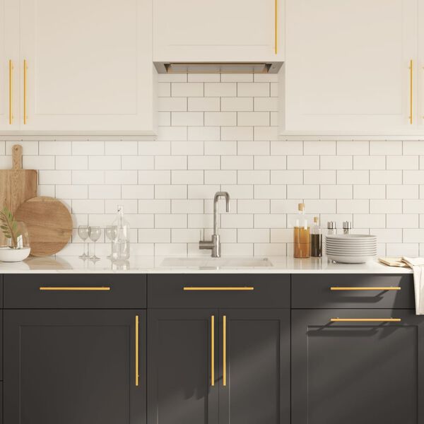 vidaXL Uchwyty do szafek, 10 szt., złote, 224 mm, stal nierdzewna