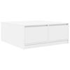 vidaXL Stolik kawowy z szufladami Biały 100x100x40 cm