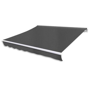 vidaXL Markiza zwijana ręcznie, 300 cm, antracytowa