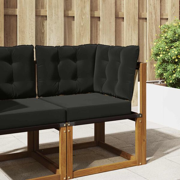 vidaXL Poduszka do sofy na zewnątrz 3 pcs Czarny Poliester