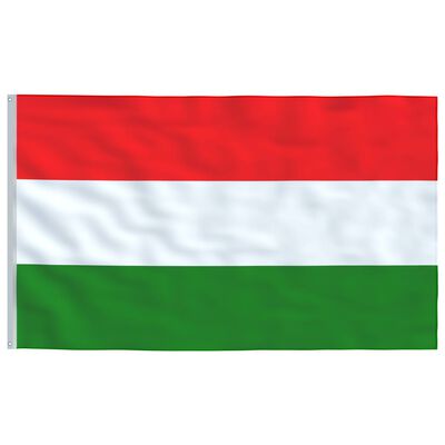 vidaXL Flaga Węgier z aluminiowym masztem, 6 m