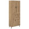 vidaXL Highboard 2 pcs Dąb rzemieślniczy 69,5 x 34 x 180 cm