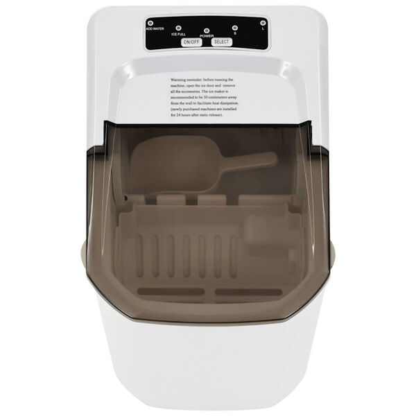 vidaXL Kostkarka do lodu, biała, 1, 4 L, 15 kg/24 h