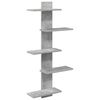 vidaXL P&oacute;łka wisząca Betonowy szary 48,5 x 15 x 101 cm