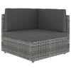 vidaXL Modułowe siedzisko narożne, rattan PE, szare