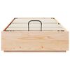 vidaXL Ł&oacute;żko otomanowe Naturalny 80 x 200 cm Lite drewno sosnowe