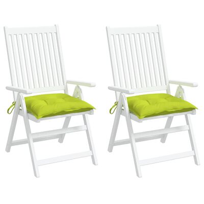 vidaXL Poduszki na krzesła, 2 szt., jasnozielone, 50x50x7 cm, tkanina