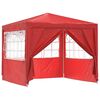 vidaXL Namiot Imprezowy Czerwony 250 x 250 x 240 cm PE i stal