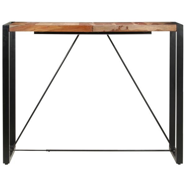 vidaXL Stolik barowy, 140x70x110 cm, lite drewno akacjowe