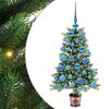 vidaXL Choinka z 150 diodami LED z podstawą Zielony 90 cm PE