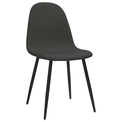 vidaXL Krzesła stołowe, 2 szt., 45x53,5x83 cm, czarne, ekoskóra