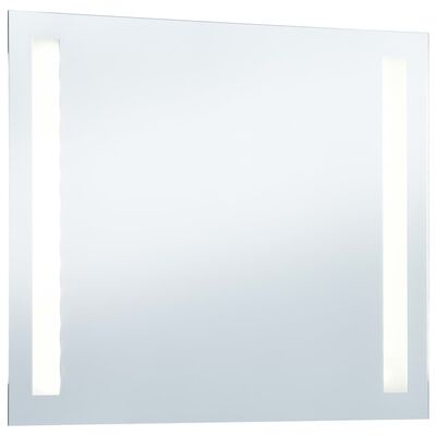vidaXL Ścienne lustro łazienkowe z LED, 80 x 60 cm