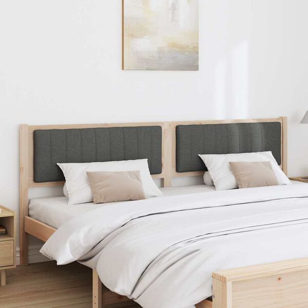 vidaXL Tapicerowane wezgłowie Brązowy 200 cm Lite drewno sosnowe