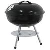 vidaXL Grill węglowy Czarny 36,5 x 36,5 x 40 cm