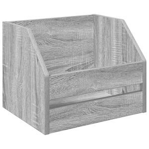 vidaXL Pudełko na albumy winylowe Szary Sonoma 38 x 30 x 29 cm