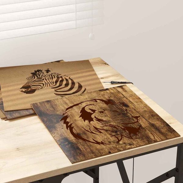 vidaXL Panele dekoracyjne 50 pcs Dąb wędzony 30 x 30 x 0.27 cm