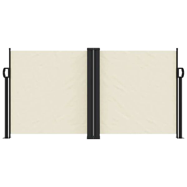 vidaXL Zwijana markiza boczna, kremowa, 120 x 600 cm