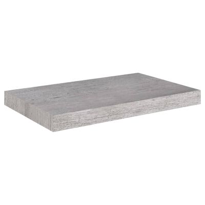 vidaXL Półki ścienne, 2 szt., szarość betonu, 50x23x3,8 cm, MDF