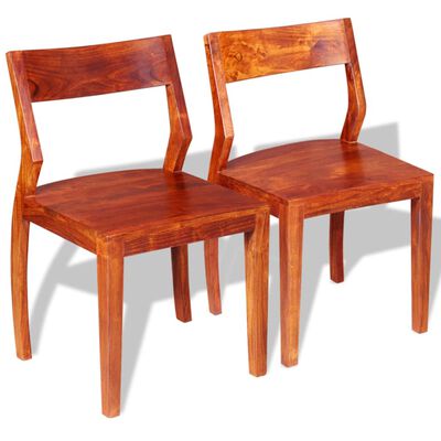 vidaXL Krzesła do jadalni, 2 szt., drewno akacjowe i sheesham