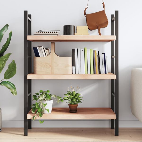 vidaXL P&oacute;łka, 80x60x(2-6) cm, surowe lite drewno dębowe