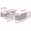 vidaXL Zestaw Sof na Ogr&oacute;d z poduszką 8 pcs Beżowy i jasnoszary