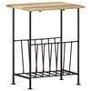 vidaXL Stojak na gazety, 40x30x50 cm, lite drewno mango i stal